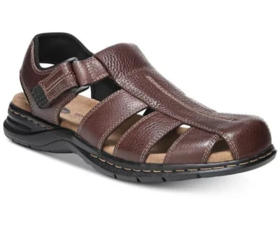 Dr. Scholl's Men's Gaston Leather Fisherman Sandals Briar (Select Size) - Image 1 of 4