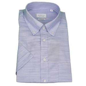 Eterna Herren Hemd kurzarm Comfort Fit blau gestreift 2609 KS26 11 - Bild 1 von 3