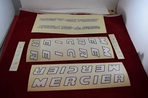 MERCIER Aufkleber Set Sticker weiß / schwarz Rand Vintage Original 80er Jahre NOS - Bild 1 von 5
