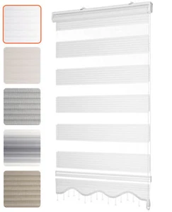 Duorollo ohne Bohren mit Klemmträger Doppelrollo Klemmfix Zebrarollos Blickdicht - Bild 1 von 59