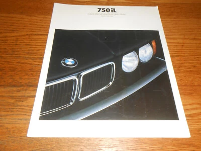 BMW 750iL 1988 folleto selecciones de color y tapicería/enorme catálogo '88 Foto 1 de 2