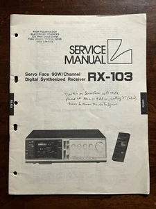 Luxman RX-103 Digital Synthesized Receiver Service Manual Original OEM Genuine - Picture 1 of 4