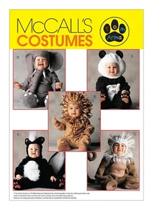 Disfraz McCall Patrón 8938 Niño Pequeño Talla 1 Animal de Zoo Halloween Mofeta Panda León - Imagen 1 de 8