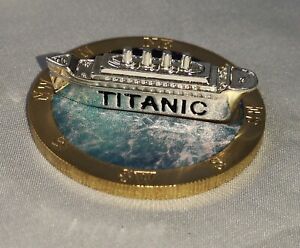 Titanic coin with 3D boat