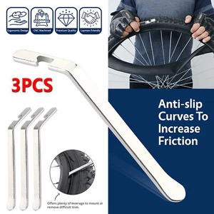 3PCS Premium Bicycle Tire Lever Tyre Spoon Iron Changing Tool Bike Removal Set - Picture 1 of 12