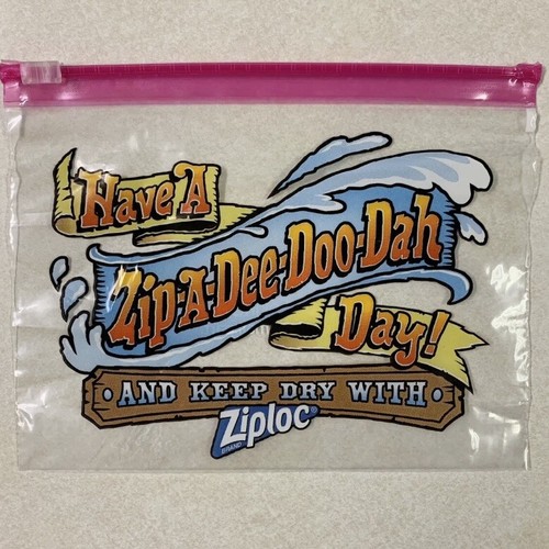 Official Disney Splash Mountain Ziploc Bag *Never Used* “Zip A Dee Doo ...