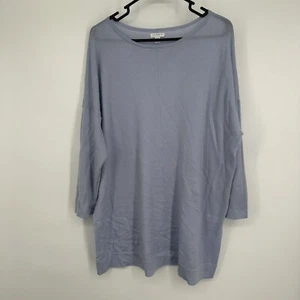 J.jill Women's Tunic Sweater Extra Fine Merino Wool Blue Size XL Tall - Picture 1 of 5