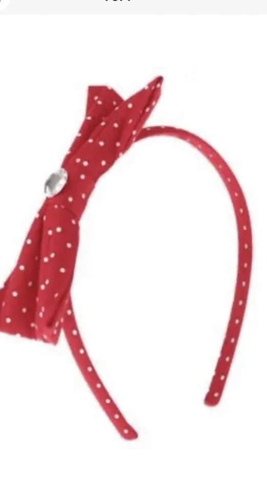 GYMBOREE CEREZA LINDO LAZO ROJO con Diadema PUNTOS BLANCOS NUEVO CON ETIQUETAS Foto 1 de 1