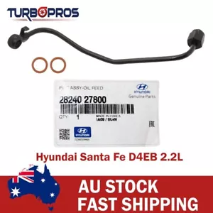 Genuine Turbo Oil Feed Pipe+Gaskets For Hyundai Santa Fe D4EB 2.2L - Bild 1 von 8