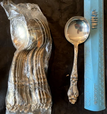 JUEGO DE 4 U 8 O 12 SOPAS CREMA FRANK WHITING LILY PLATA ESTERLINA 4 EN CADA LOTE Foto 1 de 3