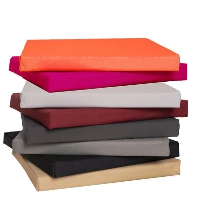 FOAM & UPHOLSTERY WAREHOUSE Rattan Sitzauflage Stuhlkissen WASSERDICHT Garten Terrasse ABNEHMBARER BEZUG 5 CM dick