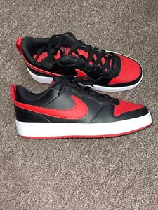 Nike Court Borough Low 2 Black University Red (GS) BQ5448-007 - Size 7Y - NEW - Picture 1 of 12