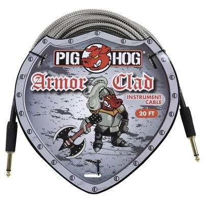 Cable de instrumento Pig Hog "armor Clad", estilo conducto de metal industrial de 20 pies Foto 1 de 2