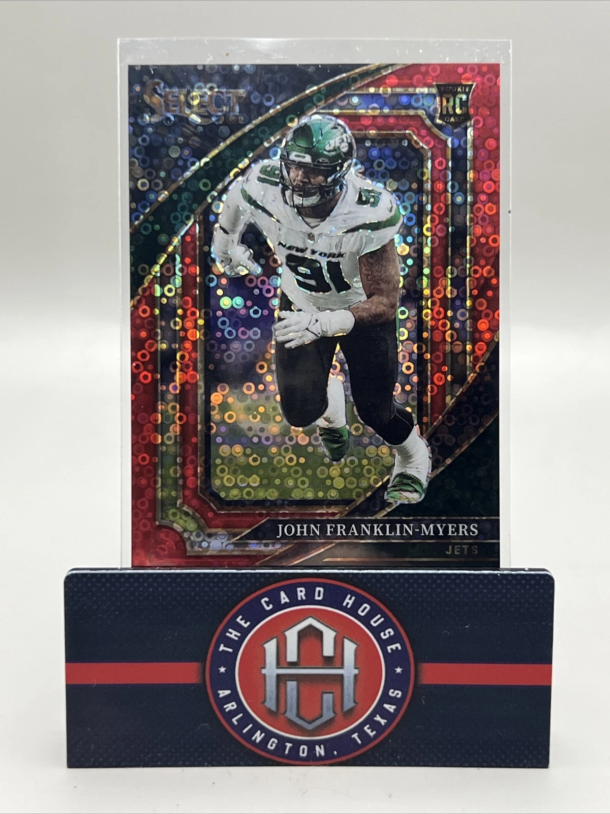 2022 Select John Franklin-Myers Rookie RC Red Disco Suite /49 NY Jets TS1