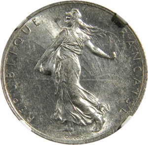 France 1919 2 Francs NGC AU 58 (019-11) - Picture 1 of 4