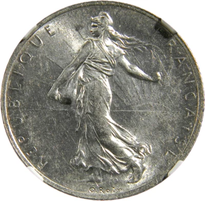 France 1919 2 Francs NGC AU 58 (019-11) - Image 1 of 4