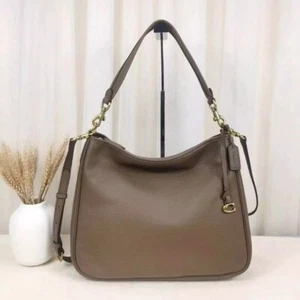 COACH Cary Shoulder Bag Dark Stone CC435 Outlet NEW - Picture 1 of 10