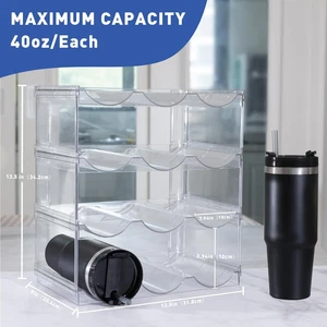 Organizzatore Borraccia Portaoggetti per Cucina Organizzazione Frigo Dispensa Tazza - Foto 1 di 5