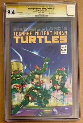 TMNT 4 2nd print CGC SS SIGNED Dooney SKETCH NES cvr Teenage Mutant Ninja Turtle - Image 1 of 3