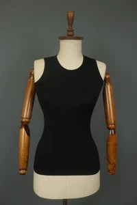 ICEBREAKER Black 100% Merino Wool Casual Wide Strap Round Neck Pullover Tank Top - Picture 1 of 12