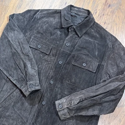 Chaqueta de Colección KnightsBridge Para Hombre L Marrón Oscuro Cuero Genuino Botón Delantero Abrigo Foto 1 de 4