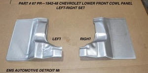 Juego de capó delantero inferior Chevrolet 1942,1946,1947,1948 #67pr izquierda/derecha. EMS AUTO - Imagen 1 de 3