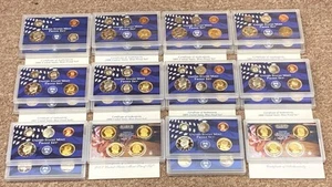 1999-2008 United States Mint Proof Sets + Includes Statehood Quarters + NO BOXES - Picture 1 of 23