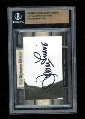 2008 Razor Jerry Lewis Cut Auto Autograph Beckett Authentic ZZ4804 - Image 1 of 2