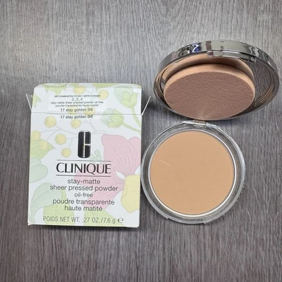 Clinique Stay-Matte Sheer Pressed Powder Foundation Oil-free 17 Stay Golden 7.6g - Image 1 of 4