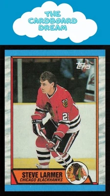 Steve Larmer 1989-90 Topps #179 Chicago Blackhawks Hockey Card - Image 1 of 2