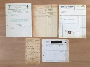 Vintage invoices to Lydney police club Gloucestershire - mixed lot C - Picture 1 of 12
