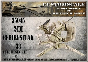 CS 35045 German 2cm Gebirgsflak 38 Resin Kit Customscale 1:35 - Picture 1 of 5