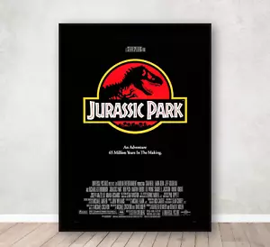 Impresión de póster de película Parque Jurásico decoración del hogar arte de pared imagen A4 - Imagen 1 de 3