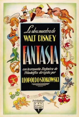 Fantasia vintage Disney movie cartoon poster print #2