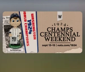 Washington Senators 1924 Championship Bobblehead and Pennant - Picture 1 of 5