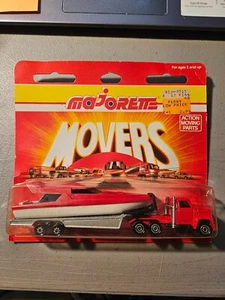 Transportador de yates Majorette Movers 300 Series 1990 rojo nuevo en paquete hecho en Francia - Imagen 1 de 5