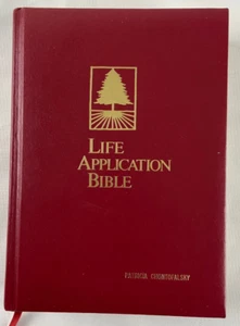 Life Application Study Bible by Tyndale Red Bonded deluxe burgundy hardcover - Imagen 1 de 4