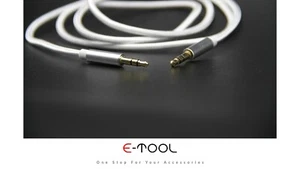 Aux cable 1M - 3.5MM Jack Plug Aux Cable Audio Lead For to Headphone/Car/MP3 - Picture 1 of 4