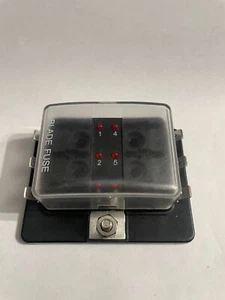 6way Rv Fuse Block Blade Fuse Box 32v 100AMP Junction Box Led Indicator Fuse Box - Picture 1 of 3