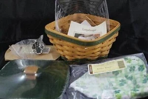 Longaberger 2006 Lots of Luck Lucky Twist Basket Combo with WoodCrafts Lid - NEW - Picture 1 of 8