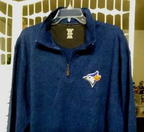 Toronto Blue Jays MLB zipper collar sweater, dark blue, XXL, by Hudson River Cover