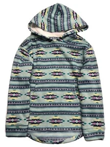 Mudd Girls Blue Green Southwest Print Pull-over Hoodie Sweatshirt - Picture 1 of 2