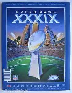 6 de febrero de 2005 programa de juegos del Super Bowl XXXIX; NE Patriots vs. Eagles; Jacksonville - Imagen 1 de 1