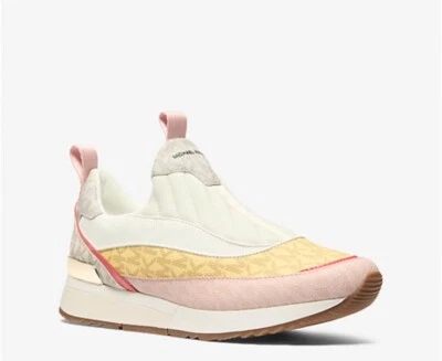 Michael Kors Allie Stride Color-Block Signature Logo Trainer Multi White 8❤️❤️❤️ - Image 1 of 4
