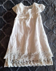 Just Couture Girls Ivory Lace Cottagecore Dress/Size 4 - Picture 1 of 5