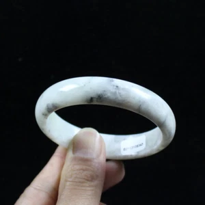 60mm Chinese 100% Nature New Green Xiuyu Jade Gems Bangle Bracelet j7593 - Picture 1 of 10