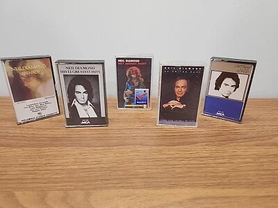 Lot of 5 Neil Diamond Cassette Tapes Bundle ~ Hot August Night, Serenade... - Image 1 of 4