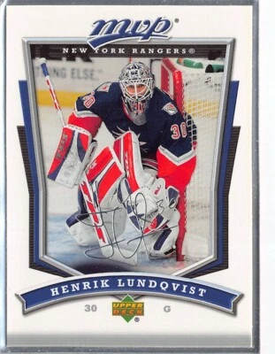 2007-08 Upper Deck MVP #223 Henrik Lundqvist - Image 1 of 2