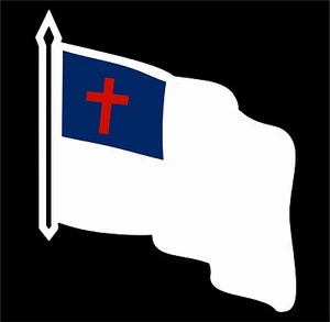 Christian Flag Jesus Christ Cross Car Truck Window Laptop Vinyl Decal Sticker - Picture 1 of 1