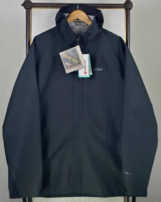 MARMOT GORE TEX NEW $250 Mens Size 4XL Waterproof Hooded Jacket Black Full Zip - Image 1 of 4